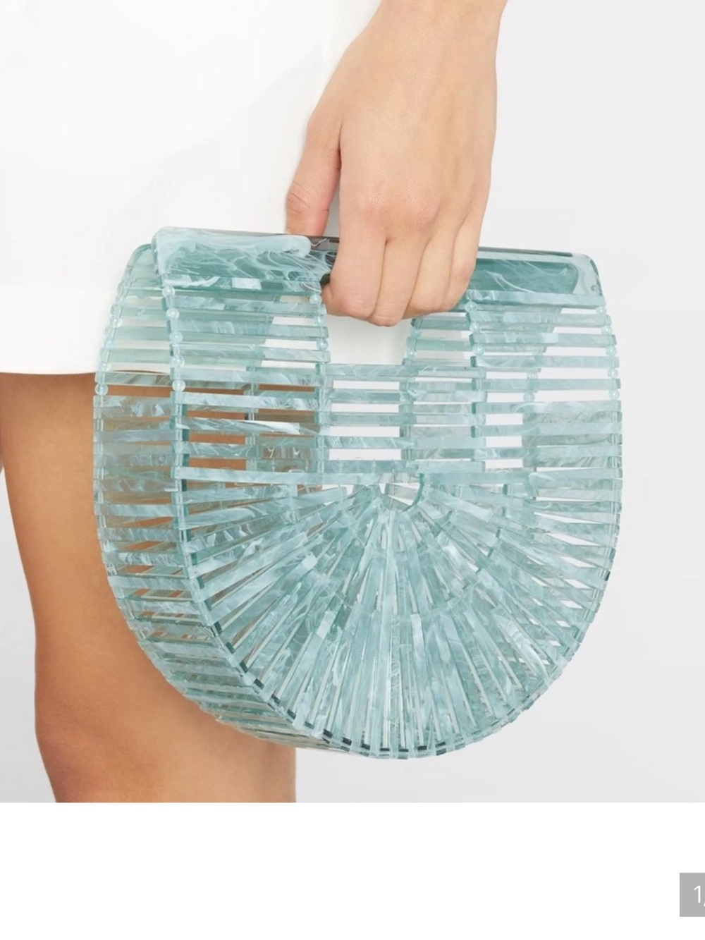 Cult Gaia Mini Ark Top Handle in color Sea Spray